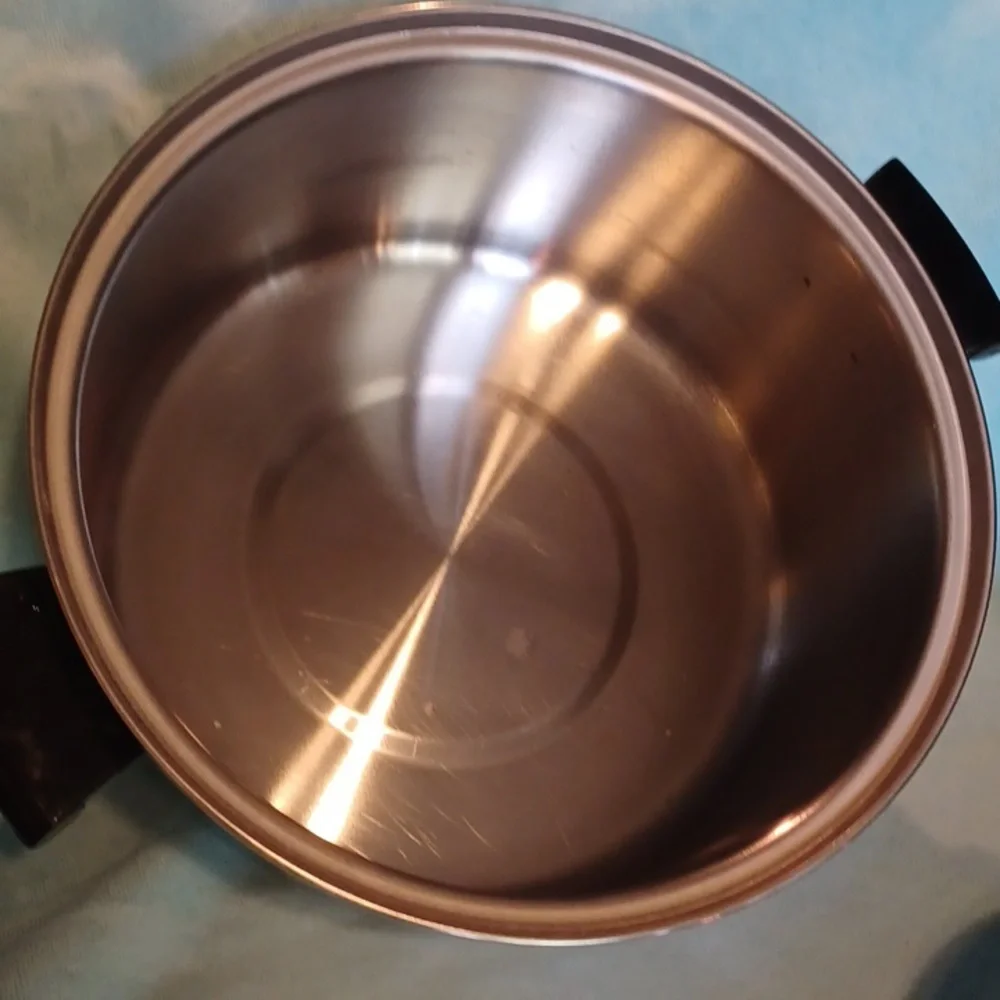 Stainless Steel Cookware Set with Black Handles 5 Qt. With Dome Lid